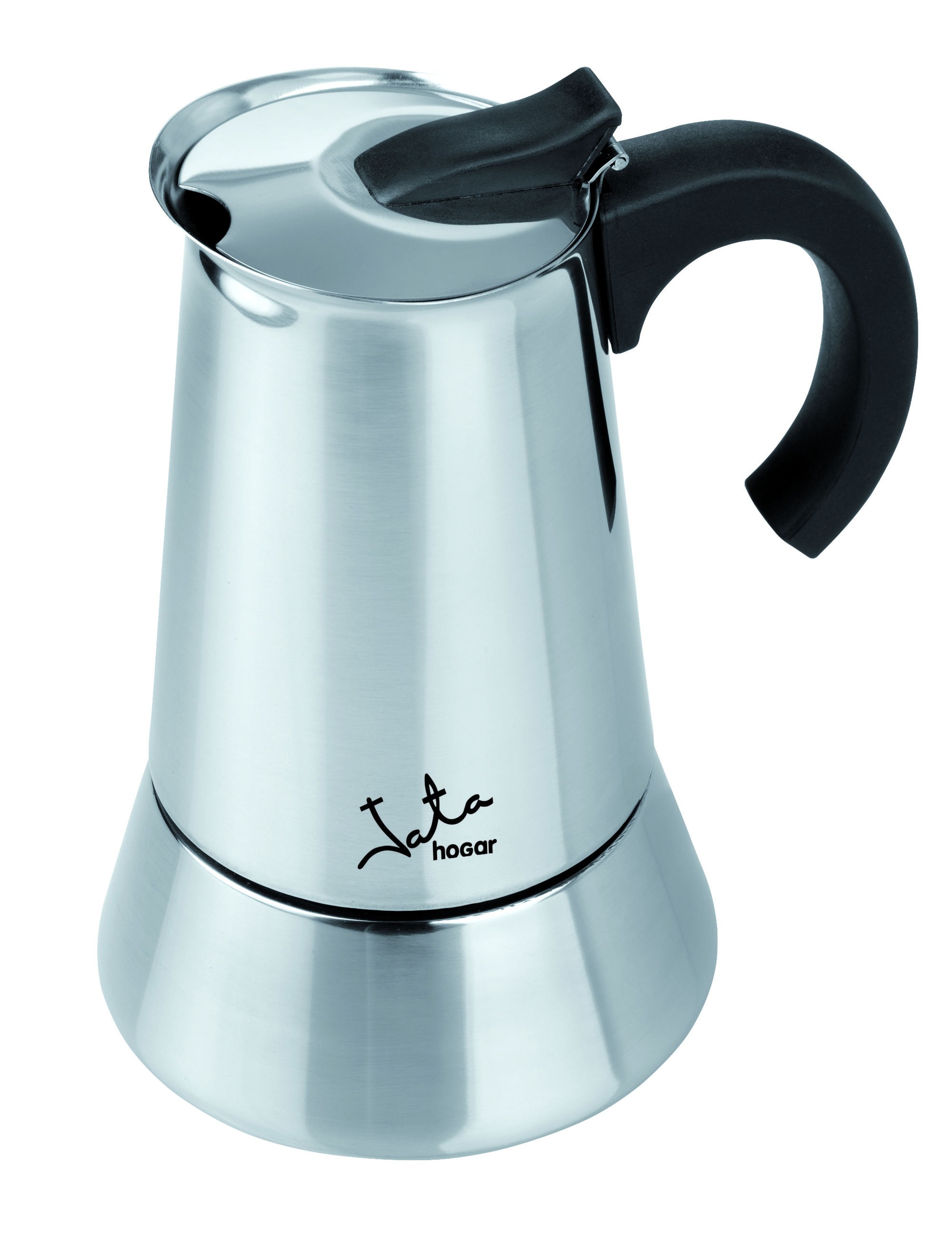 Cafetera italiana Jata CAX112, 12 tazas, inducción, acero inox